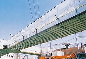 歩道橋塗装補修工事(合板使用例)